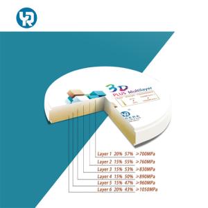 Wholesale Dental 3D Multilayer Zirconia Block For Dental Esthetic Restoration from china suppliers