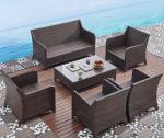 Single Rattan Garden Sofa Chair Waterproof Nordic Modern Terrace Combination