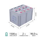 1500Ah SLA Sealed Lead Acid Battery 2V Agm Deep Cycle Battery