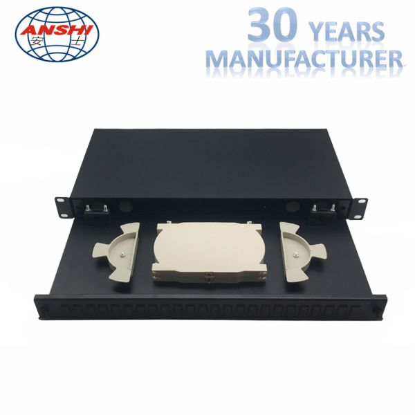 12 Ports 24 Cores SC/UPC Fiber Optic Patch Panel ODF 19 Inch Rack Mount