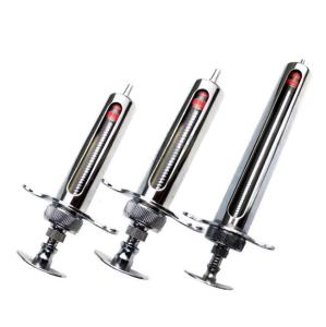 Wholesale Poultry 30ml Reusable Metal Syringe 15CM Animal Injection Syringe from china suppliers