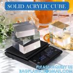 Clear Polished Acrylic Cube Cylinder, Square Display Block, Jewelry Display