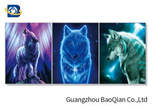 Wholesale Framed Lenticular Flip 3D Painting Wall Decoration Wolf Pattern 0.6MM Thickness from china suppliers