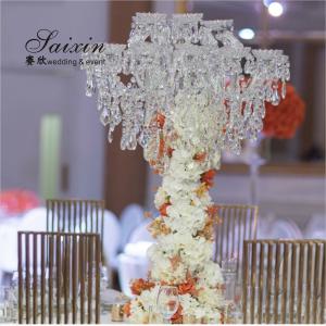 Wholesale Luxury table decoration 18 arms full crystal chandeliers candelabra for wedding centerpieces from china suppliers