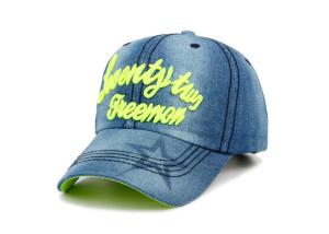 Wholesale 6 Panel Denim Baseball Cap Lemon Color 3D Embroidery Logo Fashion Style For Adult from china suppliers