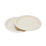 Compostable Round Sugarcane Bagasse Disposable Plate 9inch