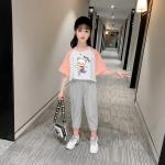 ODM Spring Worsted Casual T Shirts Girls Tops 95% Cotton 5% Spandex