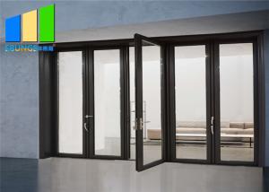 Wholesale Aluminum Folding Door Double Tempered Glass Accordion Door For Veranda from china suppliers