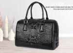 New zipper large capacity women's crocodile leather handbag for lady