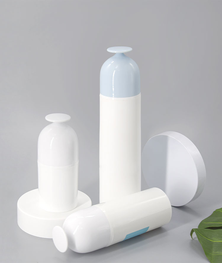 30m 50ml 100ml 150ml 200ml PCR Airless Bottles For Creams Lotions Center Hole Output