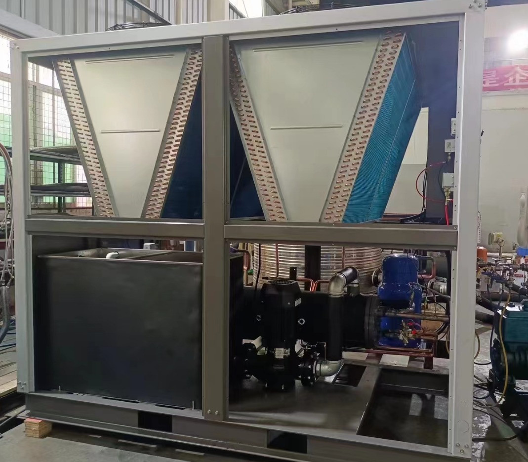 R407C 40hp Air Cooled Screw Compressor For Food Beverage Packing Production