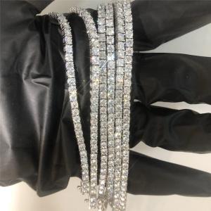 Wholesale GRA Fine Jewelry Moissanite Tennis Chain Iced Out Tennis Chain For Women from china suppliers