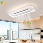 SENKAI Modern Simple Bladeless Ceiling Fan LED Light Living Room White Led