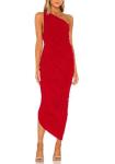 Custom Apparel Manufacturer Ladies Sleeveless Long Slanted Shoulder Party Dress