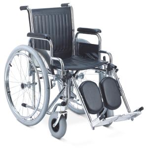 Wholesale Economic Friendly Affordable Folding Steel Wheelchair With Tpr Castor Pneumatic Rear Wheel from china suppliers