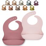 Button Closure Baby Silicone Bib Customized Logo Baby Feeding Bibs