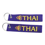 Luxury Custom Embroidered Keychain Travel Accessory Embroidered Name Keychain