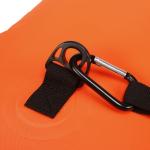 Orange Triathlon Swimming Buoy 190T Nylon PVC Inflatable Tow Float