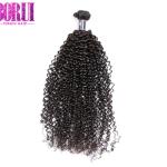 Brazilian Afro Kinky Curly Human Hair Weave Bundles With Closure 4Bundles Deals