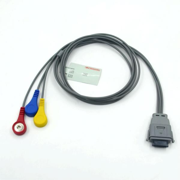 Compatible Edan SE-2003 5 Lead Holter ECG Cable With Snap Used for Adult