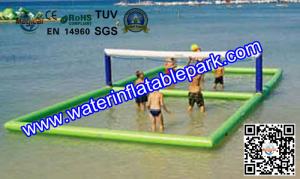 Wholesale Green Beach Volleyball Field / Outdoor Floating Inflatable Volleyball Court from china suppliers
