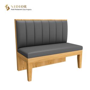 Wholesale Cafe Shop Restaurant Booth Sofa Upholstery leather HPL Wood Frame from china suppliers