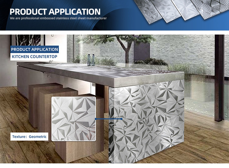 Colored Stainless Steel Decorative Sheets 304 316 Embossed Plate 4x8 4x10