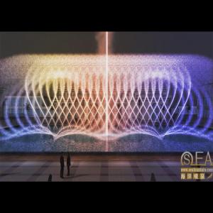 Wholesale Seafountain design water fountain with landscaping led light from china suppliers