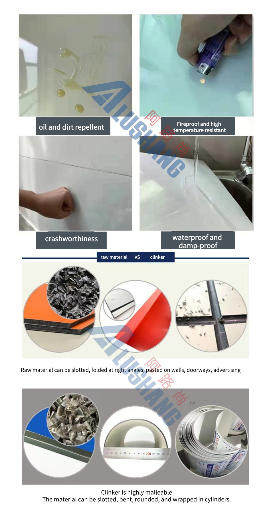 0.06mm - 0.50mm Pvdf Aluminium Composite Panel Wall Cladding Decoration Glossy Acp Sheets