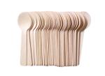 100mm Birchwood Disposable Wooden Dessert Spoons For Eating 100 Pcs
