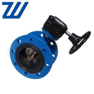 Wholesale Ductile Iron Soft Sealing Double Flange Butterfly Valve from china suppliers