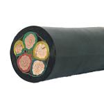 Black 0.5mm 2 Core 500V HV Power Cable PVC Insulated For Construction