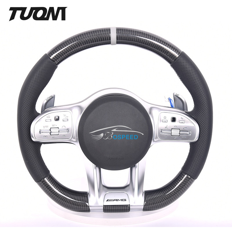 CL63 W221 Amg Round Mercedes Benz Steering Wheel Sports Style Plain Weave