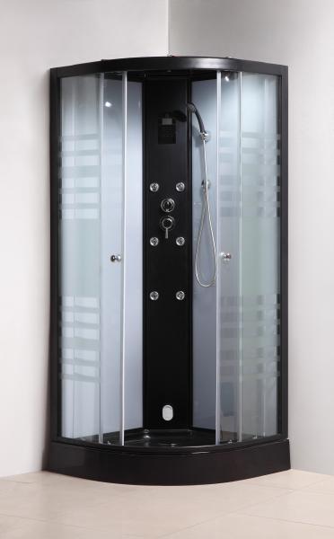 Matt Black Convenient Quadrant Shower Cubicles For Star Rated Hotels /