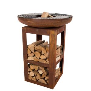 Wholesale Modern Outdoor Kitchen Corten Steel Grill Wood Burning Camping BBQ Grill from china suppliers
