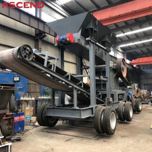 Wholesale Mobile Portable Stone Jaw Crusher Wheel Type Diesel Engine Jaw Crushing Plant from china suppliers