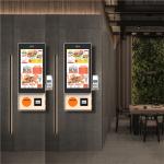 23.8 Inch Free Standing Touch Self-Service Food Ordering Kiosk Indoor Restaurant