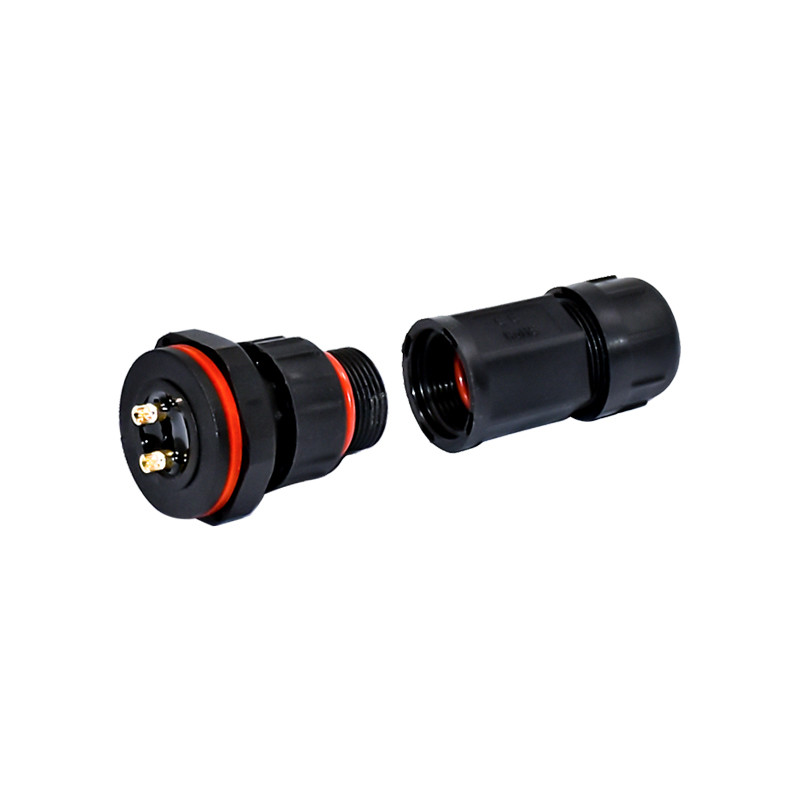 IP66 M19 Led M12 Waterproof Cable Connector PA66 250V 2 Pin