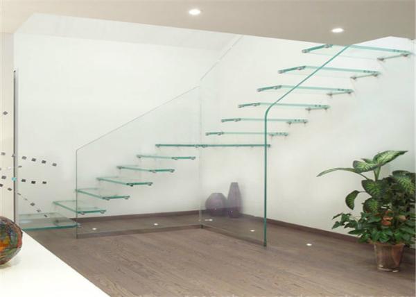 Building Floating Steps Staircase Glass Balustrade Stairs Extremely Aestheticall