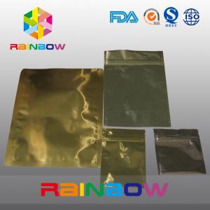 China Gold Aluminum Foil Anti Static Bag Zipper Pouch Packing For Electronic Products on sale