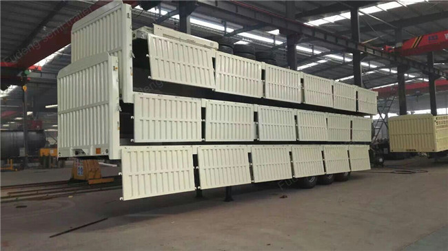 3 Axle Side Wall Semi Trailer Cargo Container Trailer For Africa