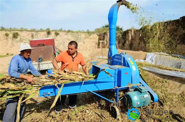small Chaff Straw Crusher Poultry Animal Cattle Feed Grass Shredder Silage Chopper Fodder Forage Hay Chaff Cutter