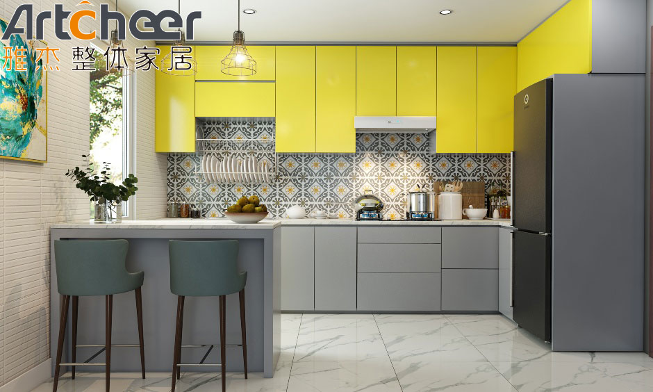 Sink Accessories Modular Kitchen Cabinets with Customized Size and Lacquer Finish