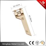 Minghao high quality 22.13*63.28mm Light Gold wallet metal accessories