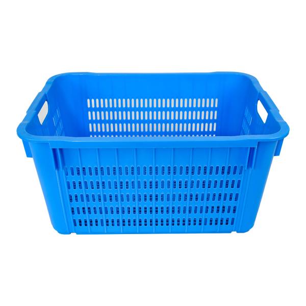 Vegetables Industry Customized Logo Food Grade Nestable Vented Plastic Crate