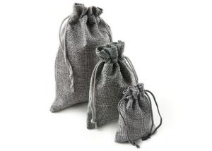 Wholesale Recyclable Natural Burlap Drawstring Gift Bags For Wedding / Graduation Party from china suppliers