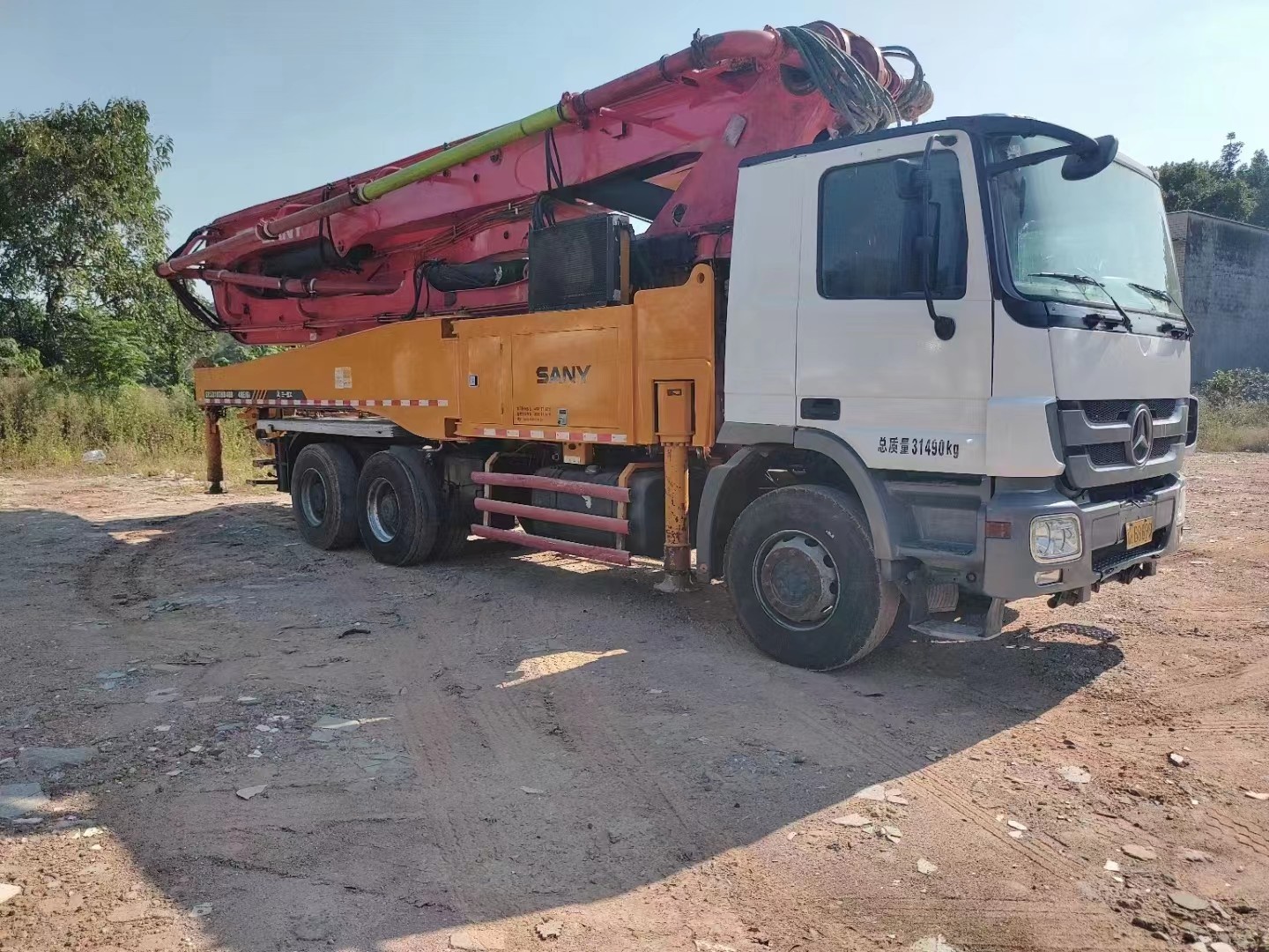 Sany Mercedes Benz Chassis SY5310THB40B 48 M Six Arm Six Mast Concrete Pump Truck