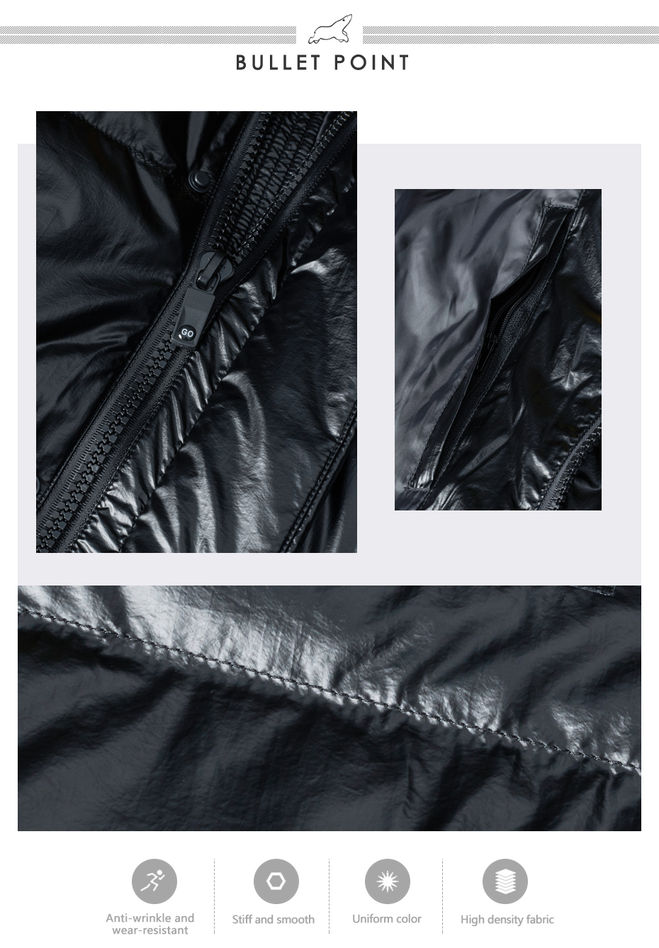 Bright Silver Waterproof, Windproof Jacket. short coat, shining fabric, waterproof, oilproof, silver colour