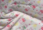 Pink Printed Garment Leather Fabric Handfeeling For Kids' Garment