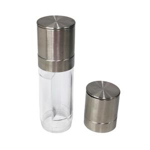 Wholesale 2 in 1 plastic jar 258g 80ml stainless steel pepper mill from china suppliers